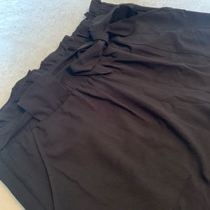 Black Paper Bag Pants